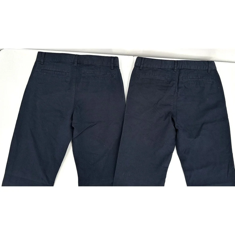 Lot Of 2 CHILDREN'S PLACE STRAIGHT STRETCH CHINO PANTS‎ Boy's 10 Husky Navy Blue